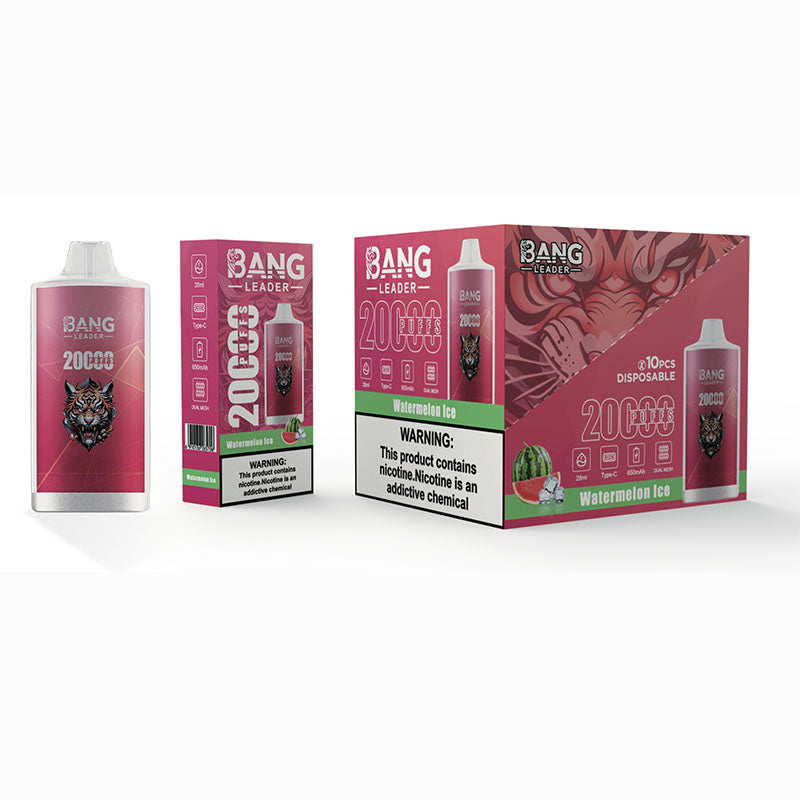 Bang Leader 20000 Puffs Disposable Vape - 28ml E-Liquid. 650mAh Battery.Summer  12 Flavors。