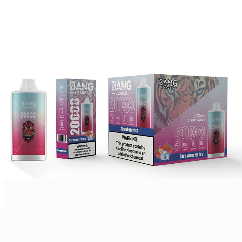 Bang Leader 20000 Puffs Disposable Vape - 28ml E-Liquid. 650mAh Battery.Summer  12 Flavors。