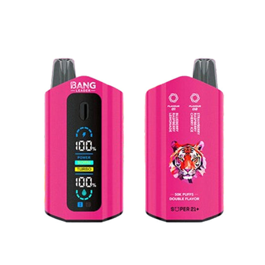Bang Leader 50000 Disposable Vape - 50K Puffs. 36mBang Leader 50000 Puffs Disposable Vape (0% to 5% Nicotine) – Dual Pods(20mL+20mL) Unmatched Performance 650mAh battery 12 Flavors &nbsp;l E-Liquid (0-5% Nicotine) 36mL650mAh 12 Flavors