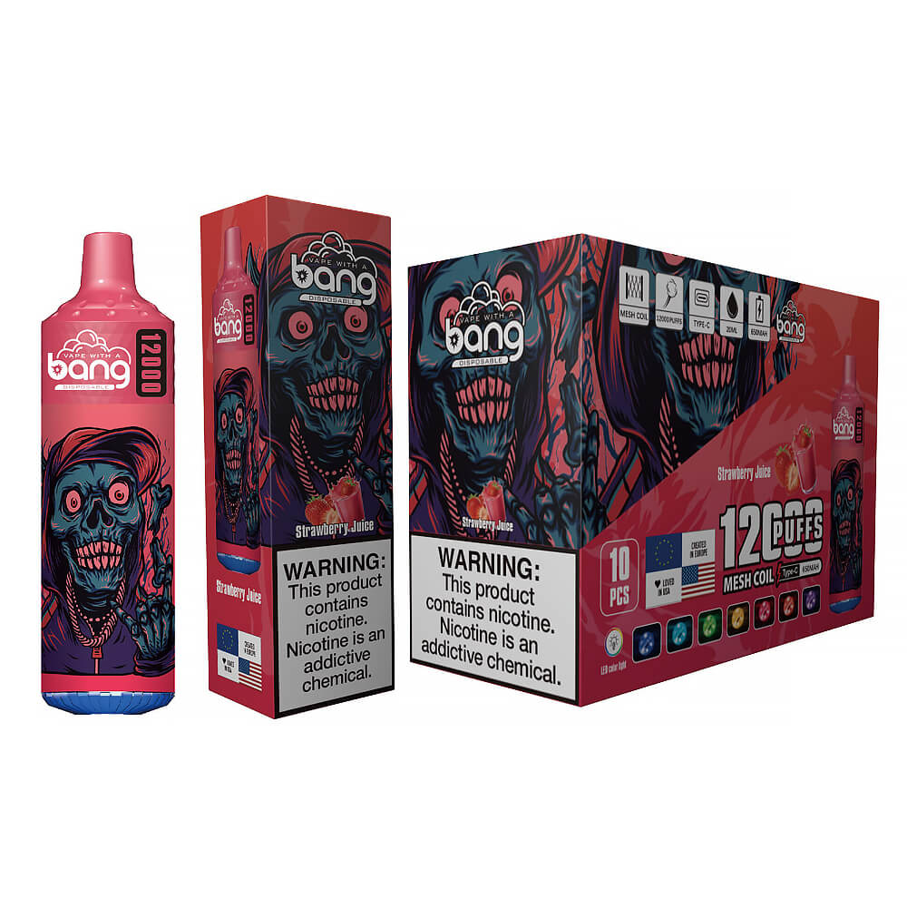 BANG  MESHCOLL 12000 PUFF Disposable Vape In Sales-650mAh Battery. 20ml E-liquid. Multiple Nicotine 20 Flavors
