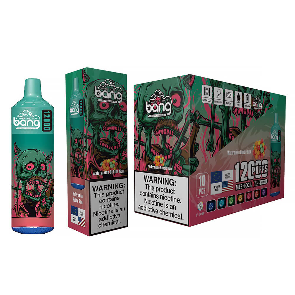 BANG  MESHCOLL 12000 PUFF Disposable Vape In Sales-650mAh Battery. 20ml E-liquid. Multiple Nicotine 20 Flavors