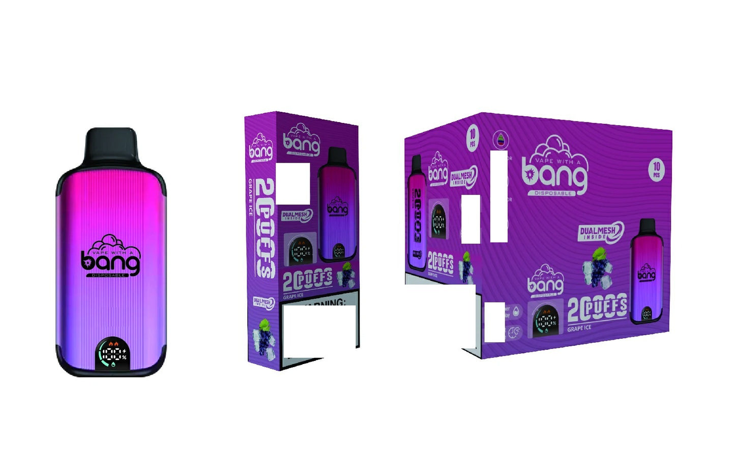 BANG Vape 20000 Puffs Dual Mesh LED Display Rechargeable Bulk Buy Disposable Vape Wholesale