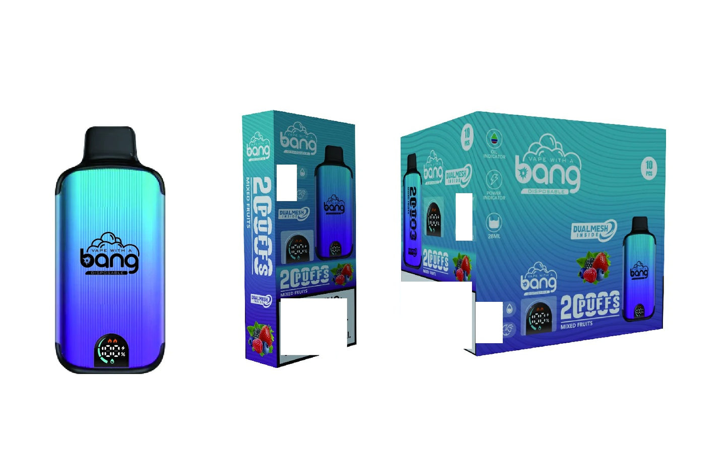 BANG Vape 20000 Puffs Dual Mesh LED Display Rechargeable Bulk Buy Disposable Vape Wholesale