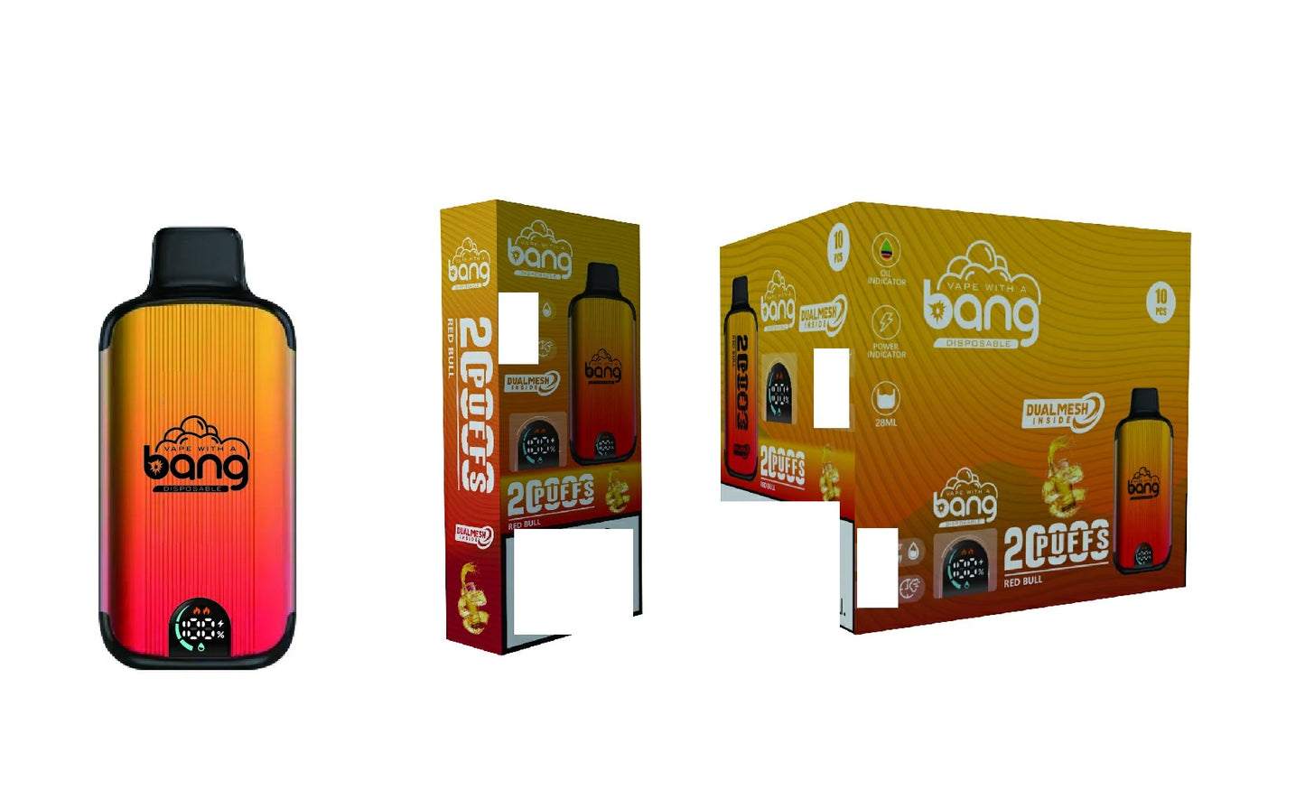 BANG Vape 20000 Puffs Dual Mesh LED Display Rechargeable Bulk Buy Disposable Vape Wholesale