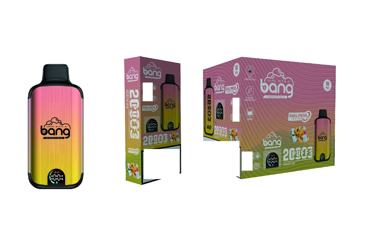 BANG Vape 20000 Puffs Dual Mesh LED Display Rechargeable Bulk Buy Disposable Vape Wholesale