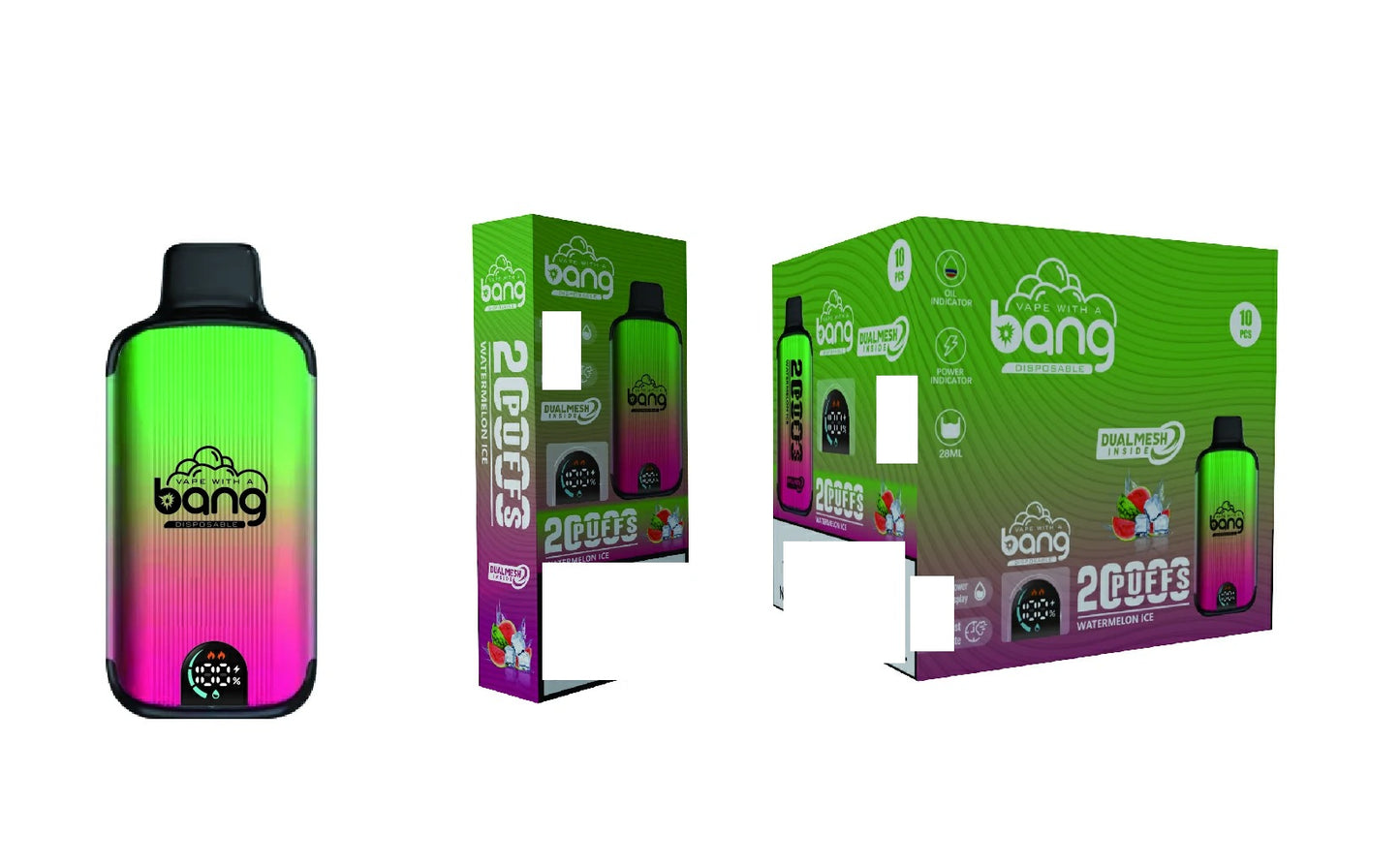 BANG Vape 20000 Puffs Dual Mesh LED Display Rechargeable Bulk Buy Disposable Vape Wholesale