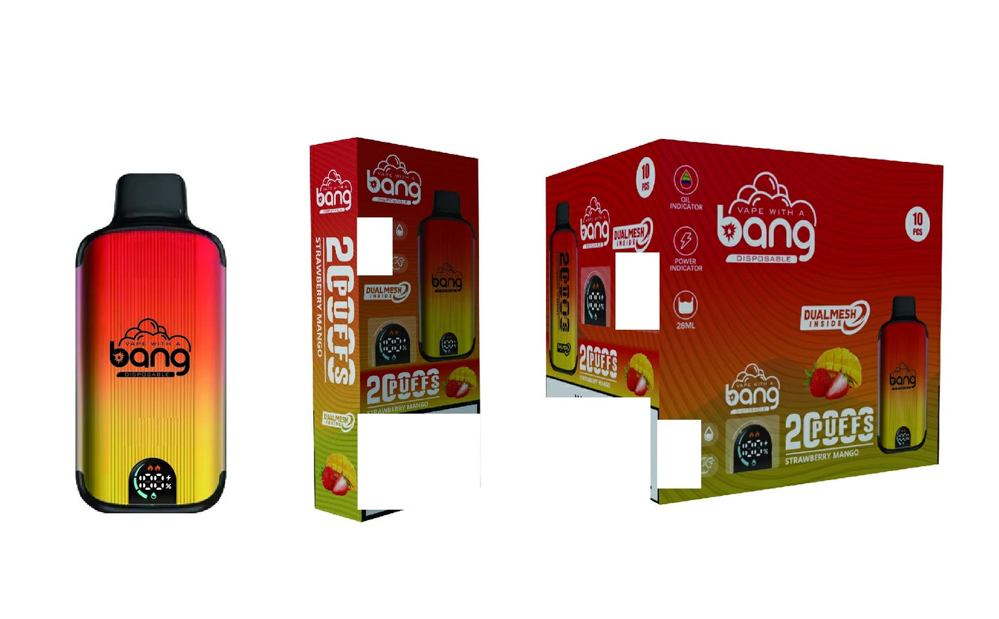 BANG Vape 20000 Puffs Dual Mesh LED Display Rechargeable Bulk Buy Disposable Vape Wholesale
