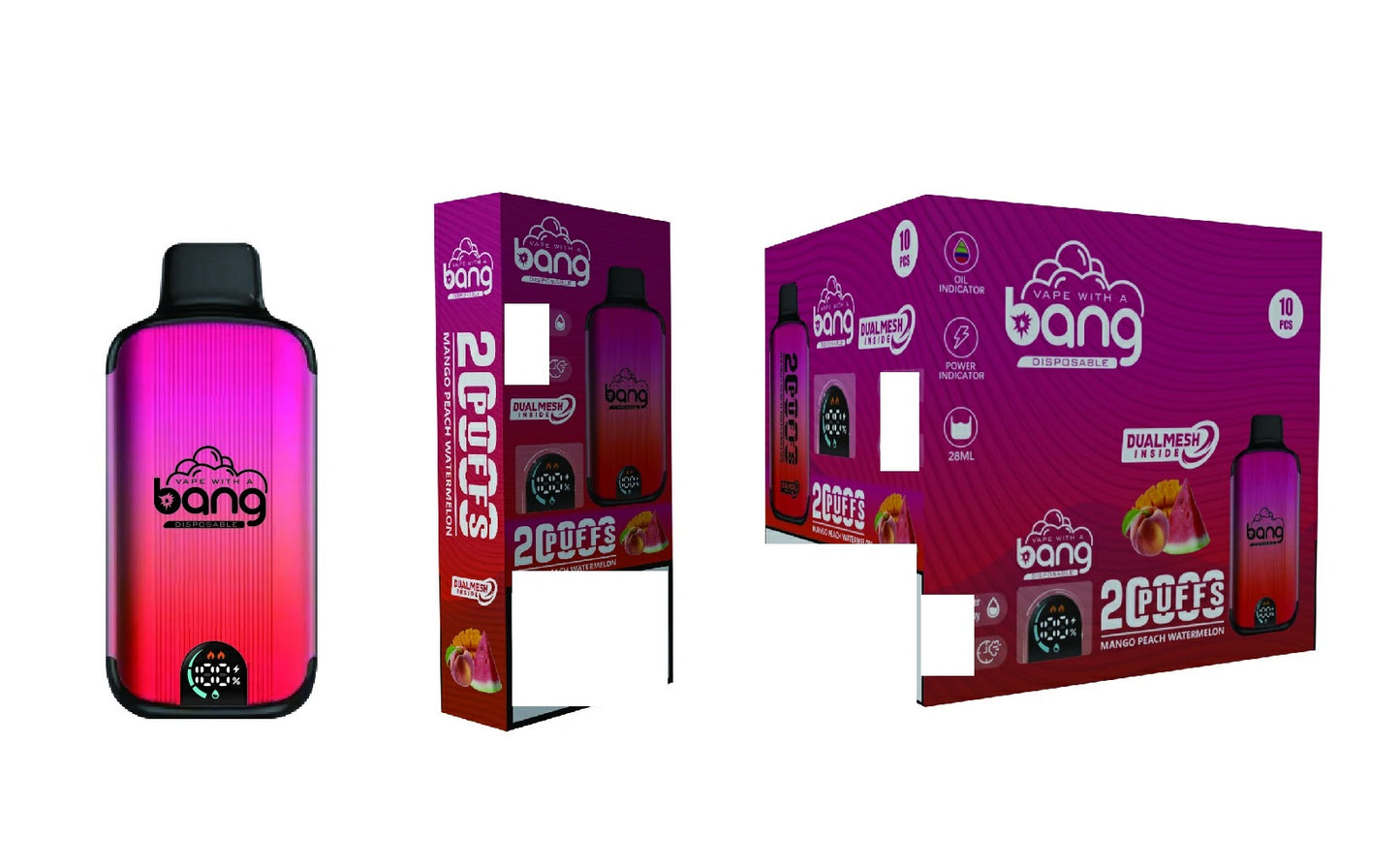 BANG Vape 20000 Puffs Dual Mesh LED Display Rechargeable Bulk Buy Disposable Vape Wholesale