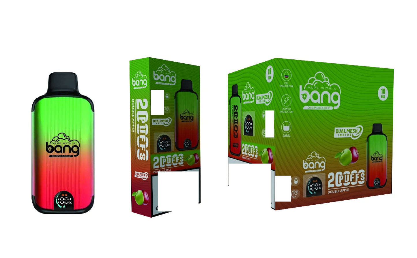 BANG Vape 20000 Puffs Dual Mesh LED Display Rechargeable Bulk Buy Disposable Vape Wholesale