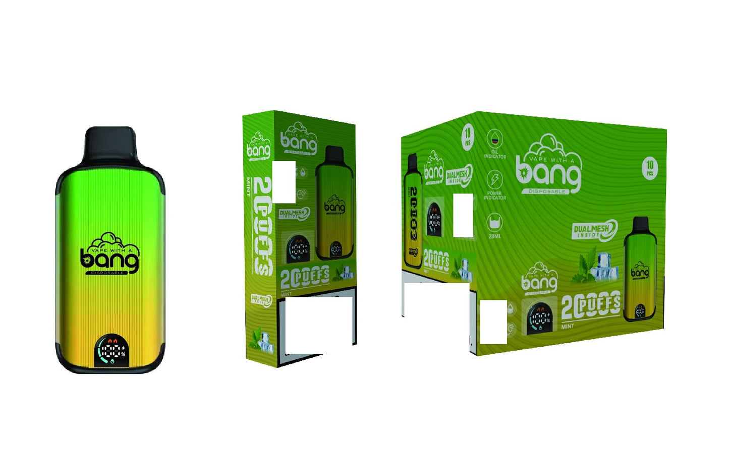 BANG Vape 20000 Puffs Dual Mesh LED Display Rechargeable Bulk Buy Disposable Vape Wholesale