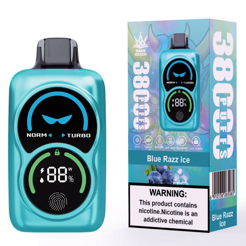 Bang Beach 38000 Puffs Disposable Vape-850mAh Battery. 40ml E-liquid. Multiple Nicotine 12 Flavors