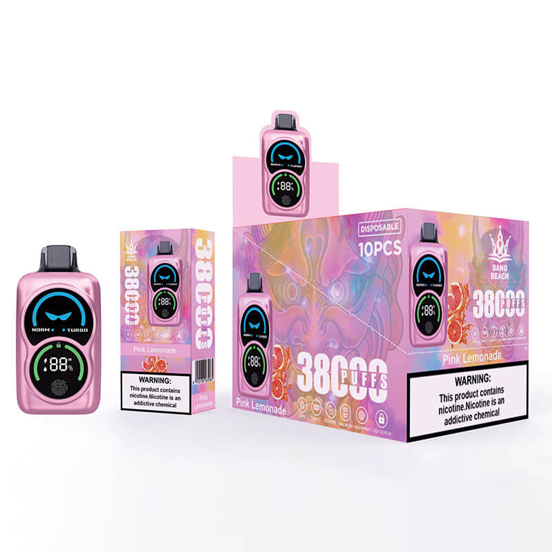 Bang Beach 38000 Puffs Disposable Vape-850mAh Battery. 38ml E-liquid. Multiple Nicotine 12 Flavors