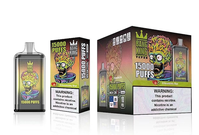 Bang King 15000 Puffs 0% 2% 3% 5% Nicotine Rechargeable Disposable Pod-650mAh Battery. 25ml E-liquid. Multiple Nicotine 20 Flavors