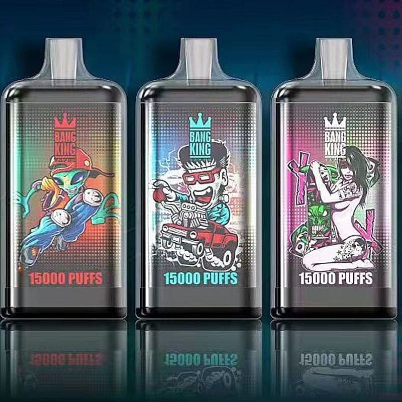 Bang King 15000 Puffs 0% 2% 3% 5% Nicotine Rechargeable Disposable Pod-650mAh Battery. 25ml E-liquid. Multiple Nicotine 20 Flavors