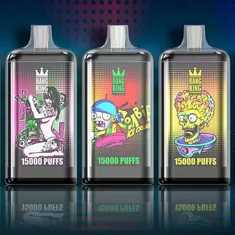 Bang King 15000 Puffs Disposable Vape Wholesale-850mAh Battery. 40ml E-liquid. Multiple Nicotine 12 Flavors