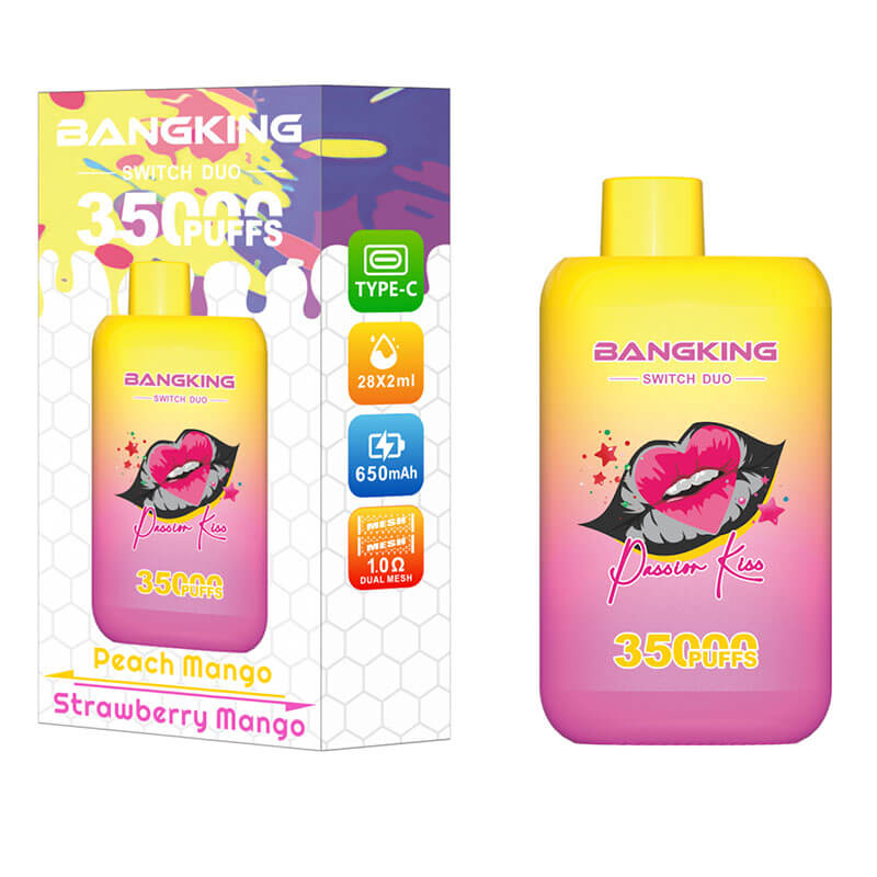 Bang King 35000 Puffs Disposable Vape - 36ml E-Liquid. 650mAh Battery Summer 12 Flavors