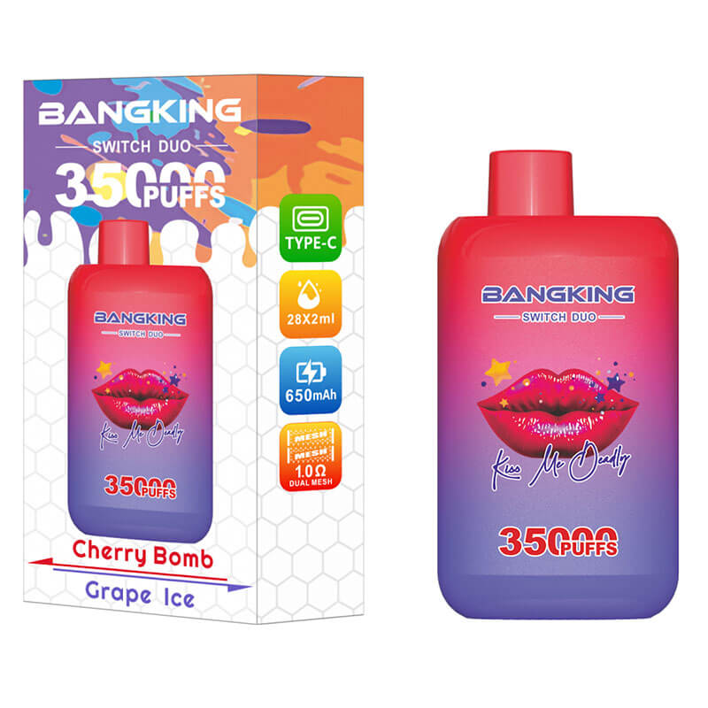 Bang King 35000 Puffs Disposable Vape - 36ml E-Liquid. 650mAh Battery Summer 12 Flavors