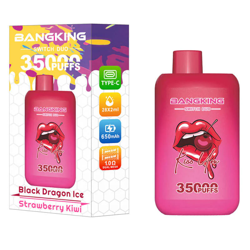 Bang King 35000 Puffs Disposable Vape(0% to 5% Nicotine) - 36ml E-Liquid. 650mAh Battery Summer 12 Flavors