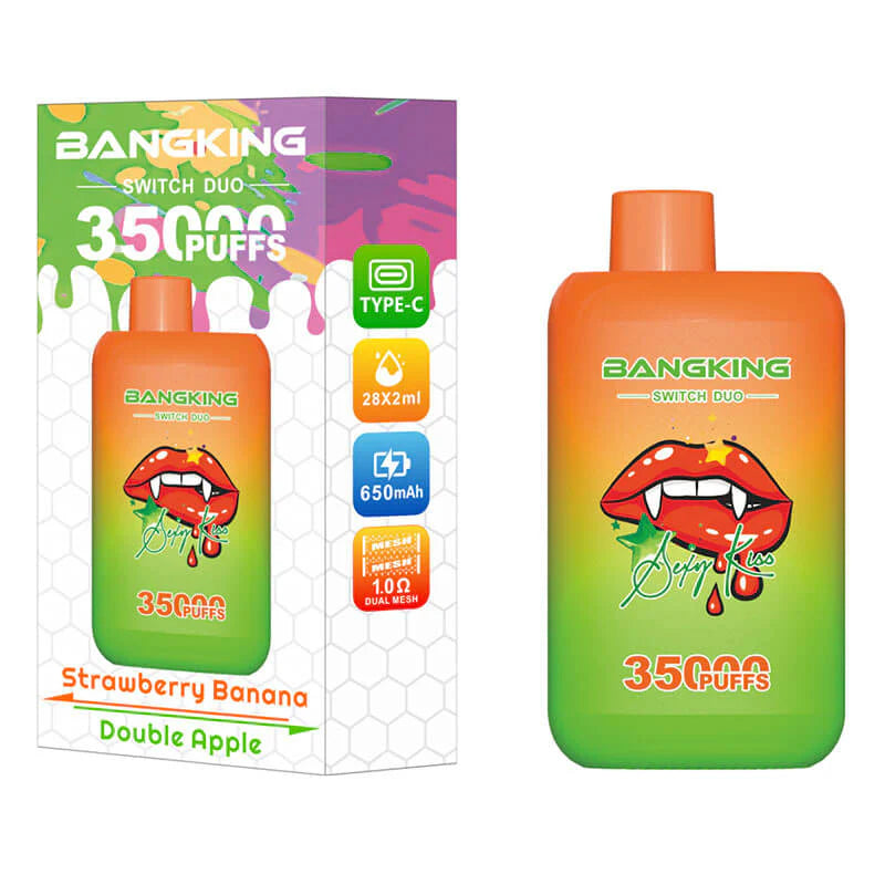 Bang King 35000 Puffs Disposable Vape(0% to 5% Nicotine) - 36ml E-Liquid, 650mAh Battery Summer 12 Flavors