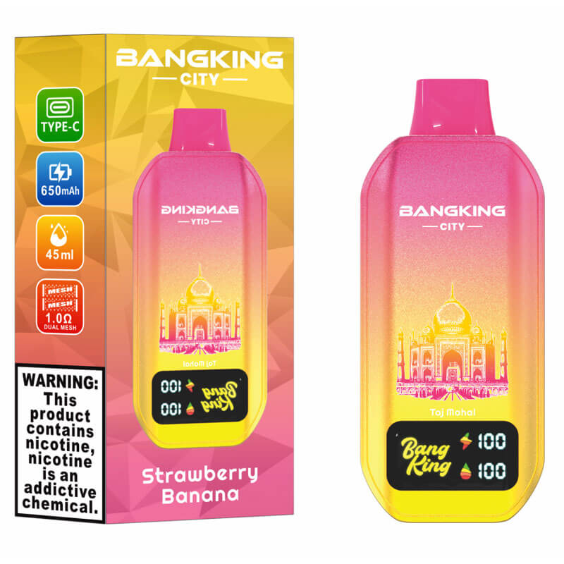 Bang King City 50000 Puffs Vape - 45ml E-liquid.650mAh  0%-5% Nicotine. 12 Flavors