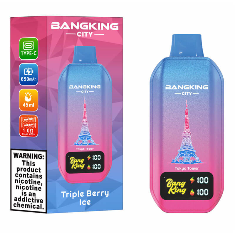 Bang King City 50000 Puffs Disposable Vape - 45ml E-Liquid. 650mAh Battery 12 Flavors