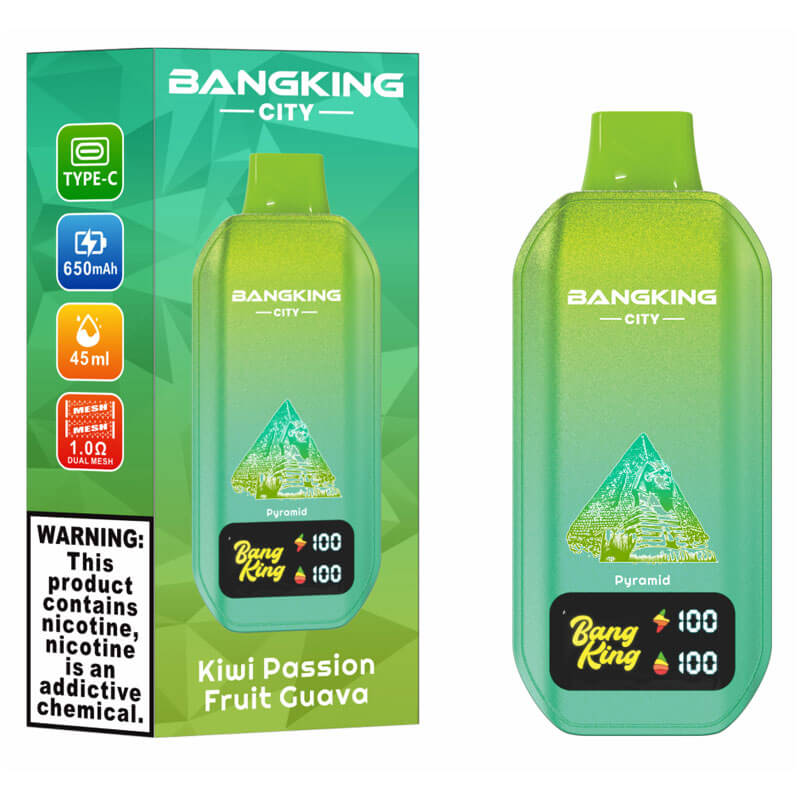 Bang King City 50000 Puffs Vape - 45ml E-liquid.650mAh  0%-5% Nicotine. 12 Flavors