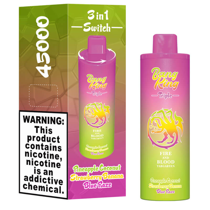 Bang King Triple 45000 Puffs 3 in 1 Disposable Vape 10 Flavors 650mAh