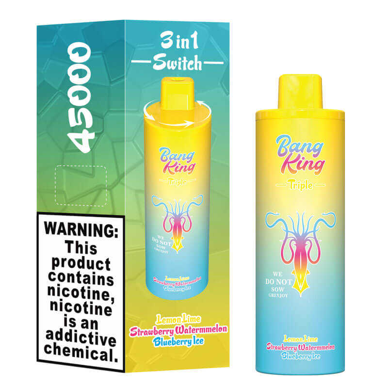 Bang King Triple 45000 Puffs Disposable Vape - 3*15ml E-Liquid, 650mAh Battery 12 Flavors