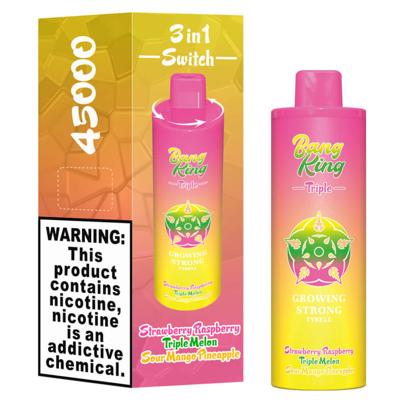 Bang King Triple 45000 Puffs Disposable Vape - 3*15ml E-Liquid. 650mAh Battery 12 Flavors
