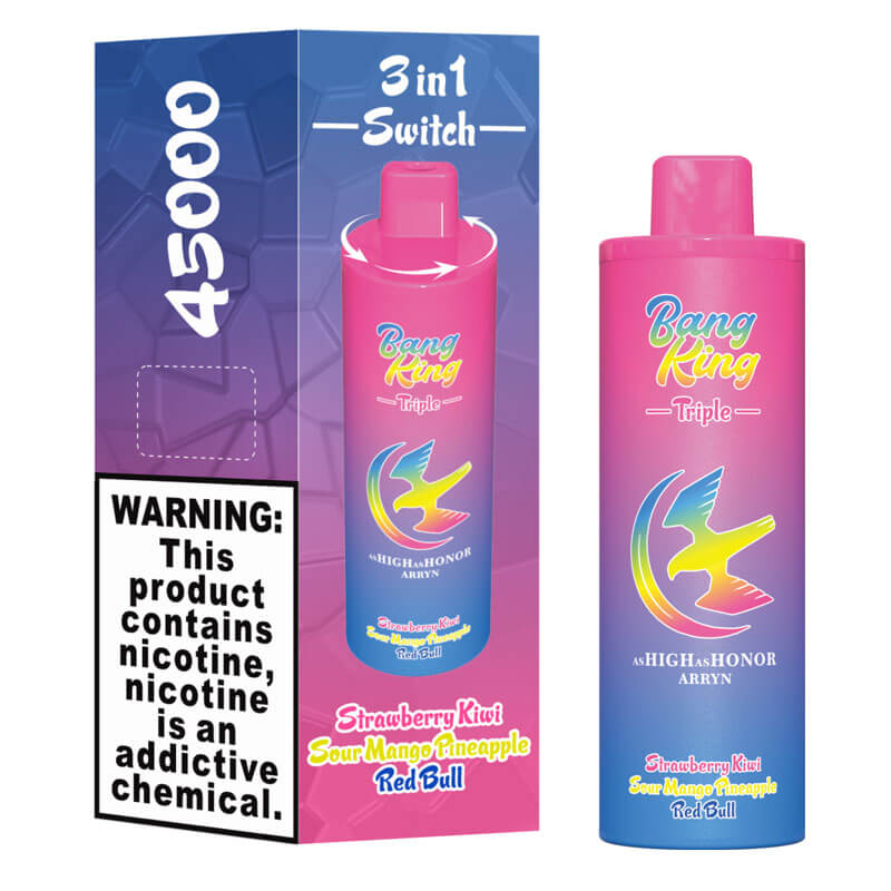 Bang King Triple 45000 Puffs Disposable Vape - 3*15ml E-Liquid. 650mAh Battery 12 Flavors