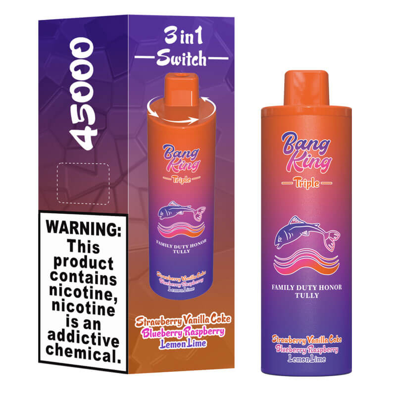 Bang King Triple 45000 Puffs Disposable Vape - 3*15ml E-Liquid, 650mAh Battery 12 Flavors