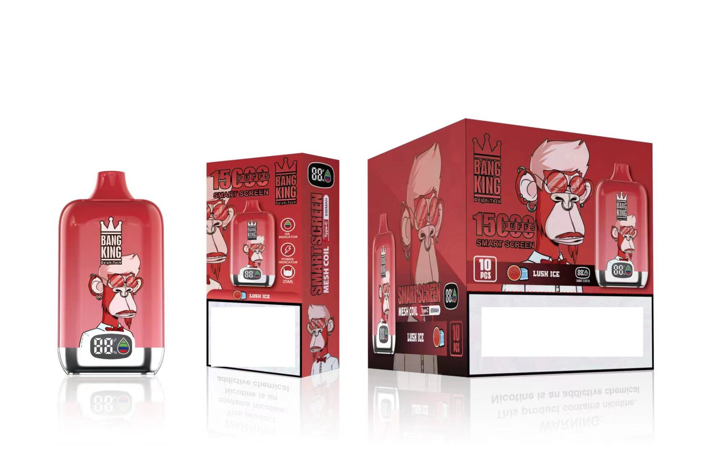 BANG KING SmartScreen 15000 Puffs Rechargeable Disposable Vape Wholesale