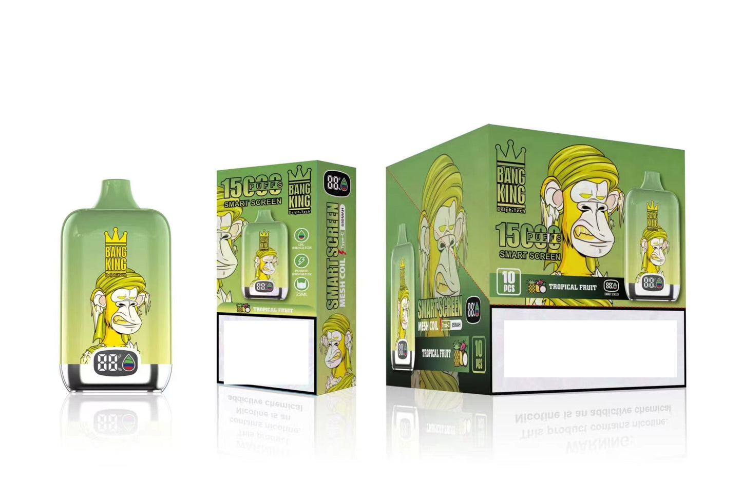 BANG KING SmartScreen 15000 Puffs Rechargeable Disposable Vape Wholesale