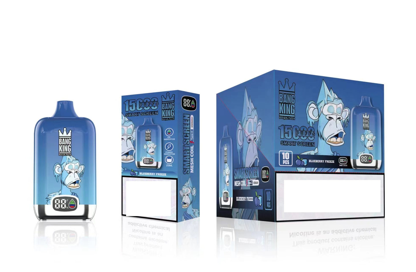 BANG KING SmartScreen 15000 Puffs Rechargeable Disposable Vape Wholesale