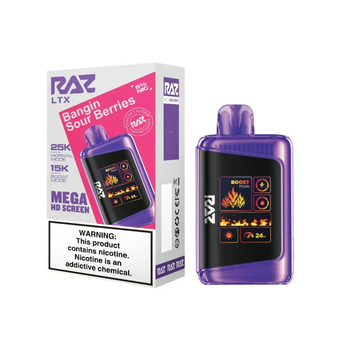 Bangin Sour Berries - RAZ LTX DC25000 Disposable Vape