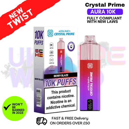 Berry Blaze Crystal Prime 10K Puff Pod Kit