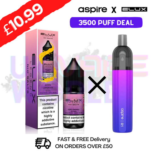 Berry Lemonade ELUX LEGEND Salz 3500 Züge x Aspire Einweg-Kit