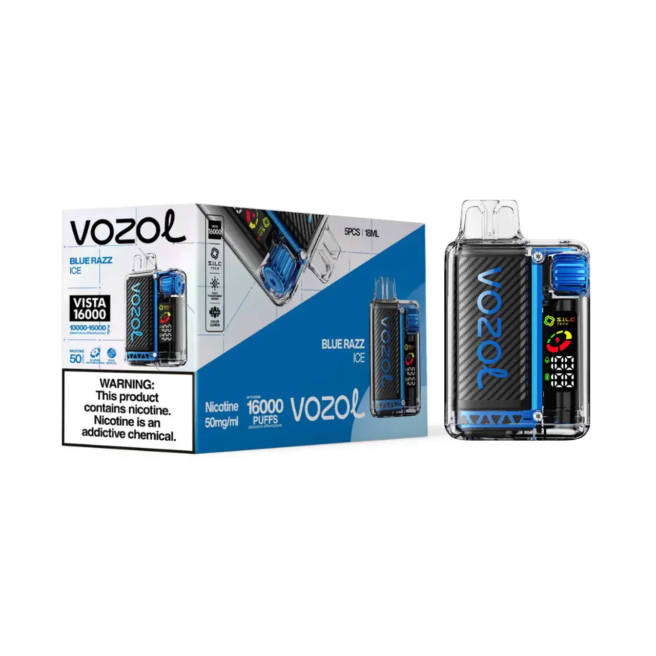 Blue Razz Ice Vozol Vista 16000