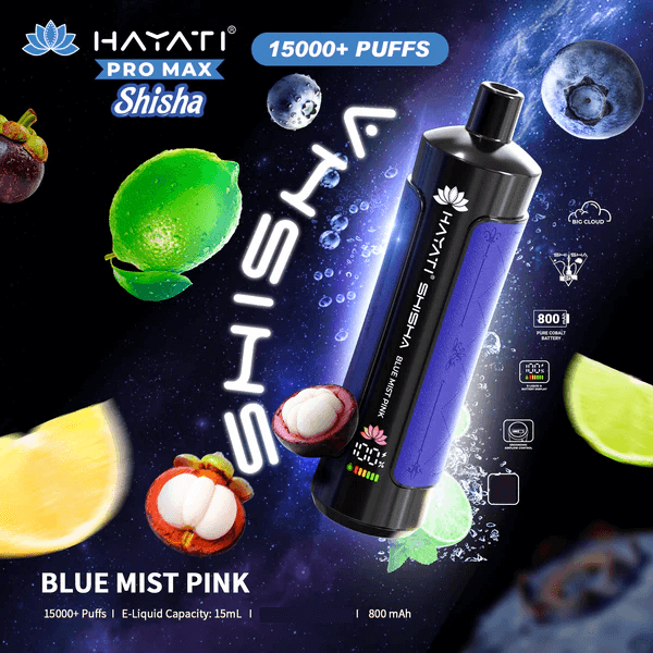 Hayati Shisha 15000 Puffs Disposable Vape (Box of 10)