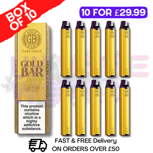 Blue Raspberry - Gold Bar 600Puff Box of 10