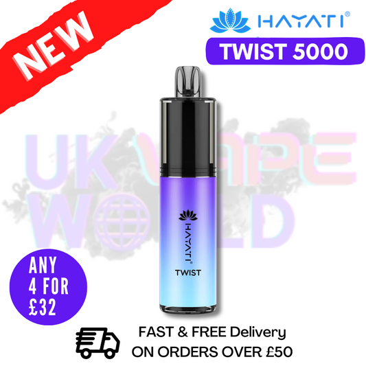 Hayati Twist 5000 Puffs Einweg-Set mit Blaubeer-Himbeer-Geschmack