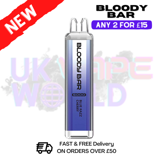 Blue Razz Cherry Bloody Bar 5000 Puffs Einweg-Zigarette