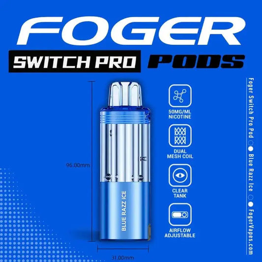 Blue Razz Ice - Foger Switch Pro 30K Disposable Pod