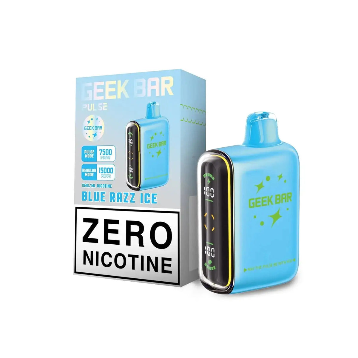 Blue Razz Ice - Geek Bar Pulse 15k Zero Nicotine Disposable Vape