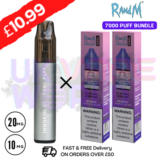 Blue Razz Lemonade – RandM Tornado 7000 Puff (Nachfüllpaket) Kit