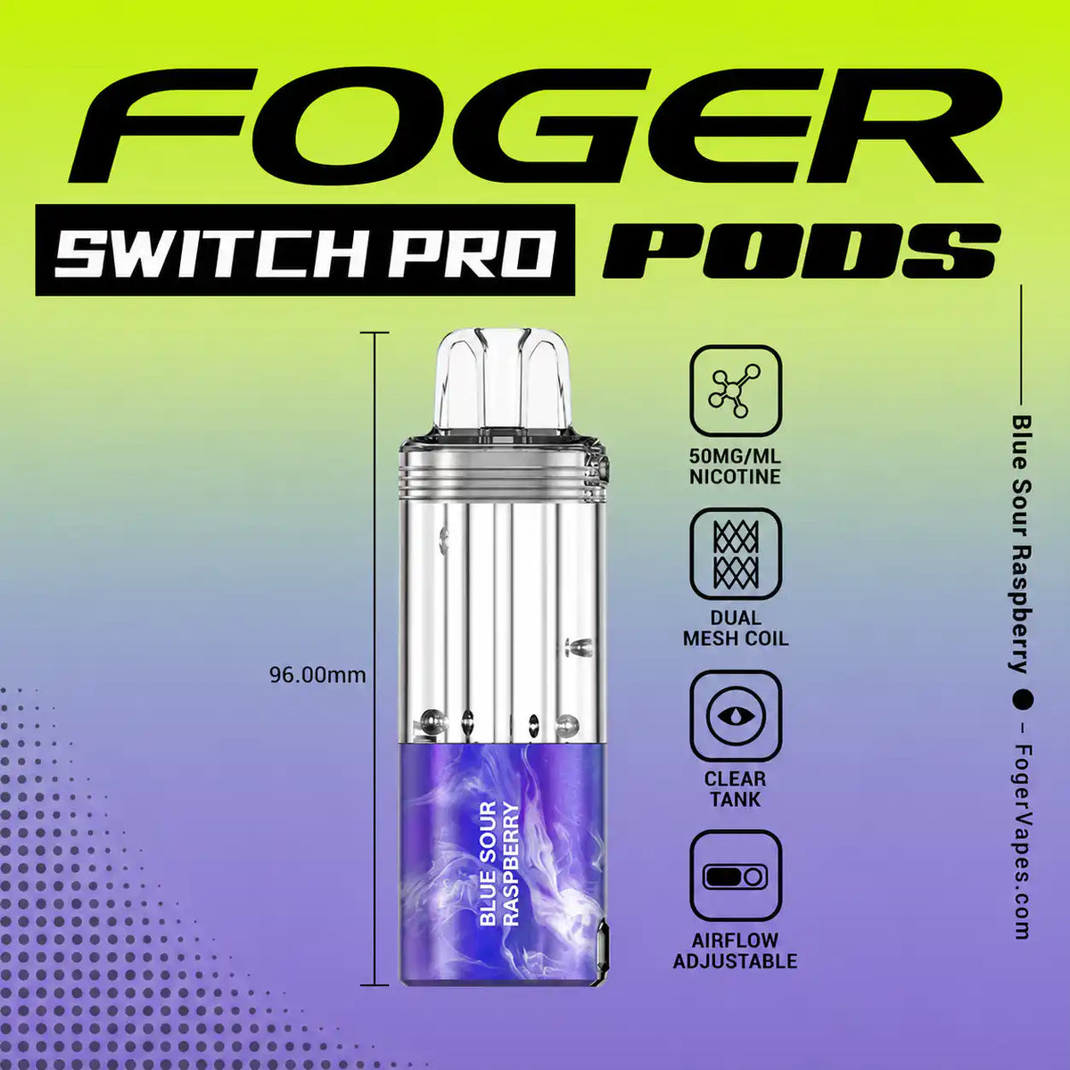 Blue Sour Raspberry - Foger Switch Pro 30K Disposable Pod