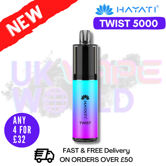 Blue Sour Raspberry Hayati Twist 5000 Puff 5K Disposable Kit