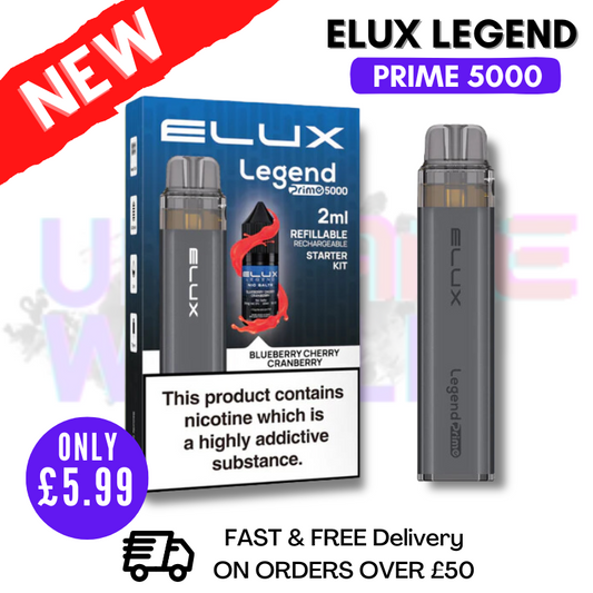Elux Legend PRIME 5000 Puff Kit – Blaubeere-Kirsche-Cranberry