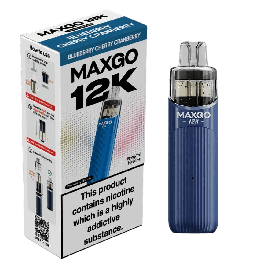 RELX MAXGO 12k Pre-Filled Pod Kit TPD Compliant - Pack Of 3