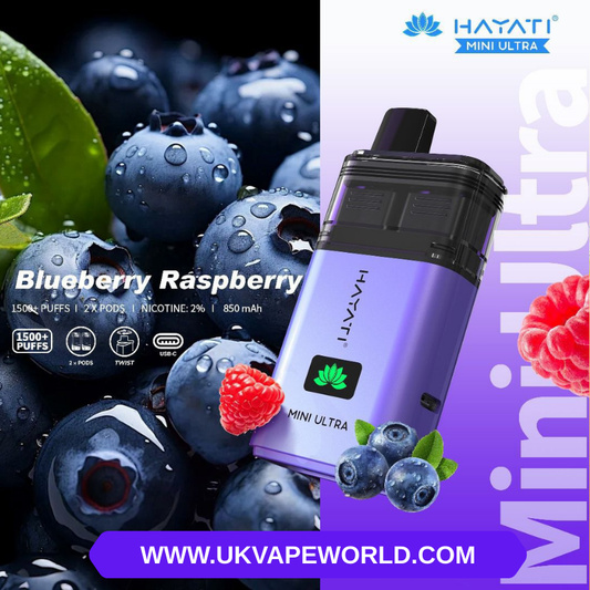 Blueberry Rapsberry Hayati Mini Ultra 1500 Puff Twist Bar